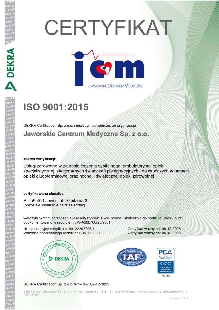 Certyfikat ISO 9001:2015
